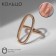 The ring "minimal" oval, the color of gold, dimensionless