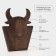 Wild Kitchen -Bull dish, 32.5 × 27.5 × 2.5 cm, dark beech
