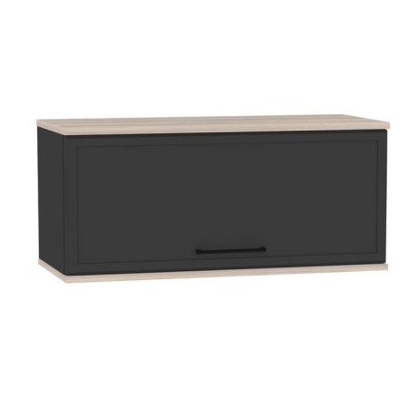 Cabinet hinged Aurelio 4, 800 × 355 × 362 mm, color Anthracite / Blackwood satin