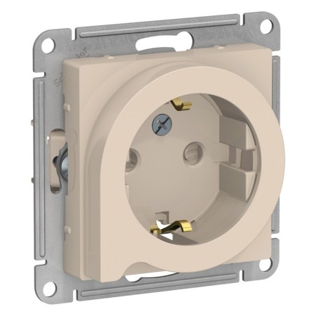 SE ATLASDESIGN, 16 A, 250 V, built -in, with salary, curtains, IP20, beige, Atn000247