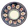 Tea couple of Rishtan ceramics "Flowers", 100 ml, (plate 10cm, cup 7.5cm), blue
