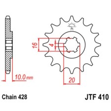 Звезда ведущая JTF410-14, F410-14, JT sprockets, цепь 428, 14 зубьев