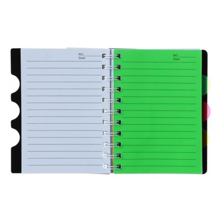 Notepad on the crest A6, 100 sheets, line, plastic cover, with graffiti dividers, mix-7