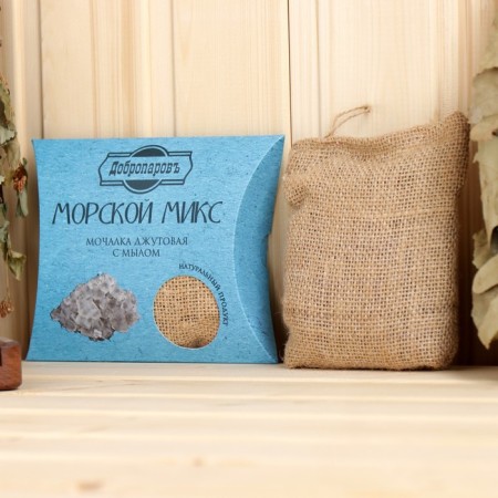 Jet washcloth with soap "sea mix" 110 g