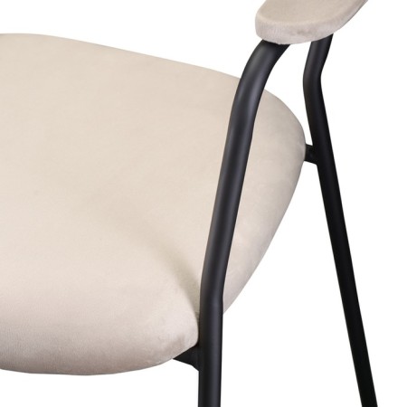 Eirill chair, 530 × 590 × 770 mm, velor, gray-beige color-17