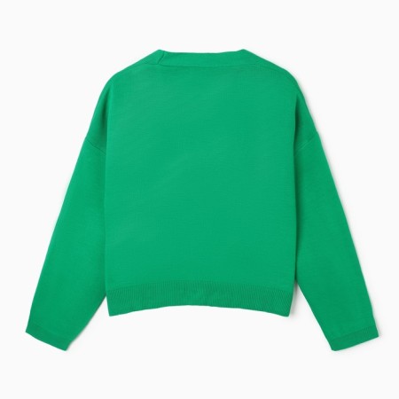 Cardigan female, dark green color, one size (42-46)-4