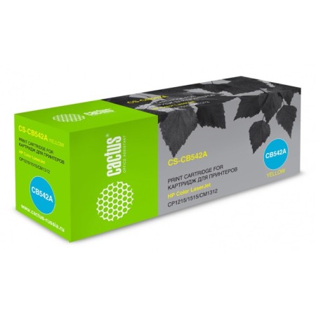 CACTUS CSTUS CS-CB542A CB542A, for HP CLJ CP1215/1515/CM1312, 1400 pages, yellow color
