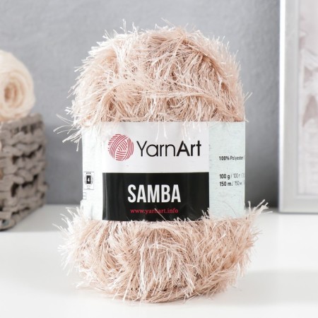 Yarn "Samba" 100% polyester 150m/100g (04 beige)