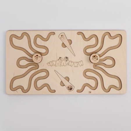 Puzzle interhemispheric board "Butterfly and waves"