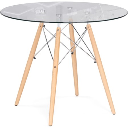 Glass table PT-151 Buka / Metal, natural 90x90x76 cm