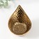 Ceramics candlestick for 1 candle "drop" d = 5 cm gold 11x9x8 cm