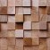 Kitchen apron PVC "Wooden Cube 214" 3000x600 mm
