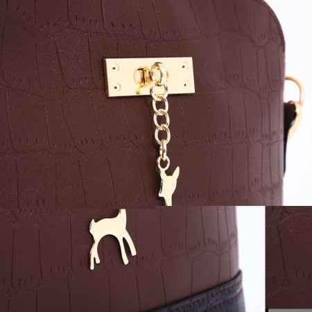 Cross-Bodi Bag on a zipper, brown color-3
