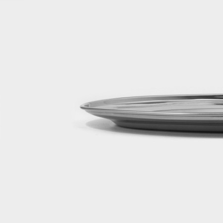 Oval tray made of stainless steel of a share, 25.5 × 16.5 cm, silver color-2