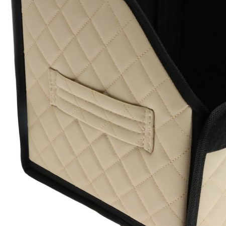 Organizer COFR in the car Cartage Sakvoyzh, eco -leather coasted, 30 cm, beige-4