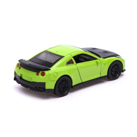Metal machine "Sportser", inertia, doors, trunk, green color open-3