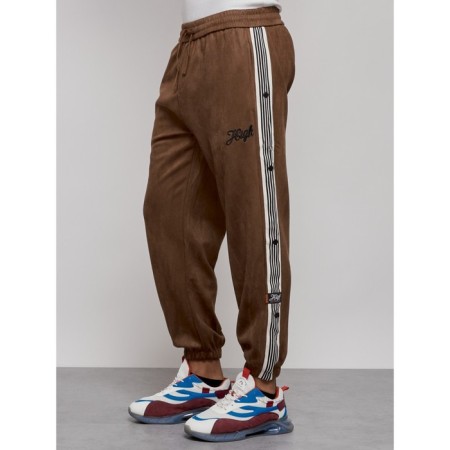 Joggers are sports male, size 50, brown color-6