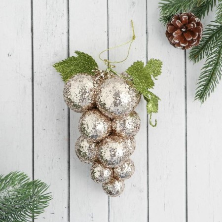 Christmas tree decoration "grapes-skid" 8.5x15 cm, gold