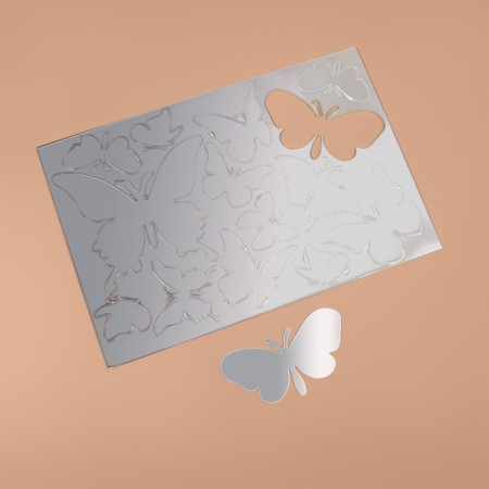 Mirrors "Butterflies", 30 × 20 cm, silver color-2