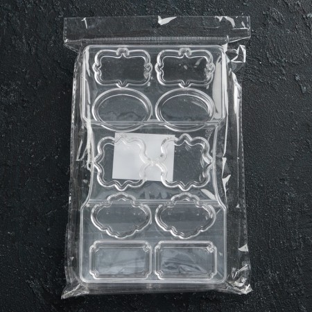 Form for chocolate and sweets "Frame", 10 cells, 20 × 12 × 2.5 cm-4