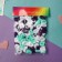 Hair elastic band "Mahrushka Sport" (set 100 pcs) 2 cm, white green purple