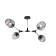 Desi chandelier, 4x60W E27, black color