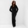Women's costume (jacket, trousers) minku: Green Trend Black color, size 48