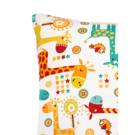Pillowcase set, size 40x60 cm, giraffe print, multicolor - 2 pcs.-1
