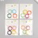 Carabiner Metal "Circle. Purvalum" mix 2.4x2.4 cm