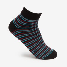Women's terry socks shortened, black color, size 23-25