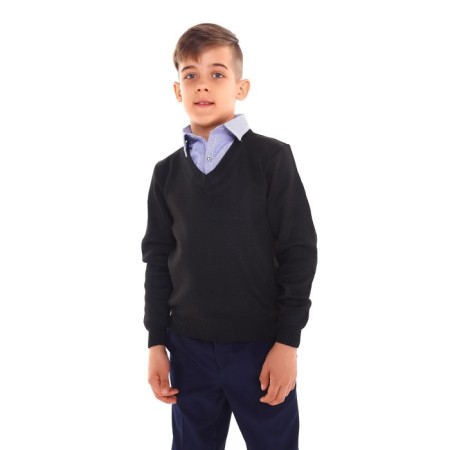 School jumper-unit for boys, black color, height 134-140cm