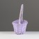 Wicker basket, 25x17x11x30 cm, lilac, willow