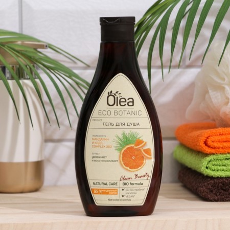 Olea shower gel. Eco Botanic. with tangerine and cedar, 300 ml