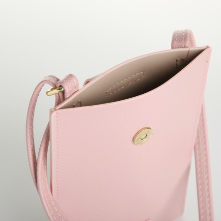 Female bag, cross-bodi, on the magnet, the color is pink-4