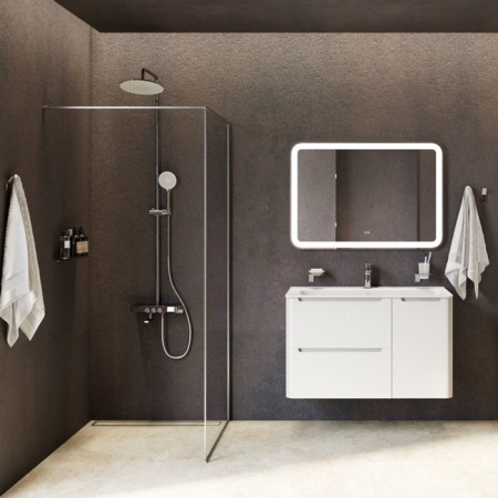 Shower system IDDIS SheLFY SheSBBTI06, tropical shower, shower, brass, chrome-2