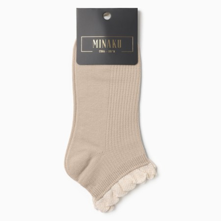 Women's socks minku, beige color, rr 36-41-2