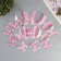 Magnet Plastic glows in the dark "pink butterflies" double wings set 12 pcs
