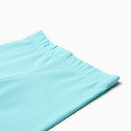 A set for a girl (T -shirt/leggings), mint color, height 98 cm-3