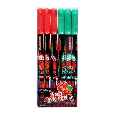 Gel handle Erased ink, blue rod, 0.5 mm, basketball hull mix-6