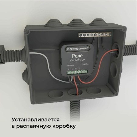 Relay Wi-Fi Elektrostandard, 2300 W, 46x18x46 mm, IP20, black color-10