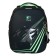 School backpack 38 x 30 x 16 cm, ergonomic back, Stavia "Super Car", black/green