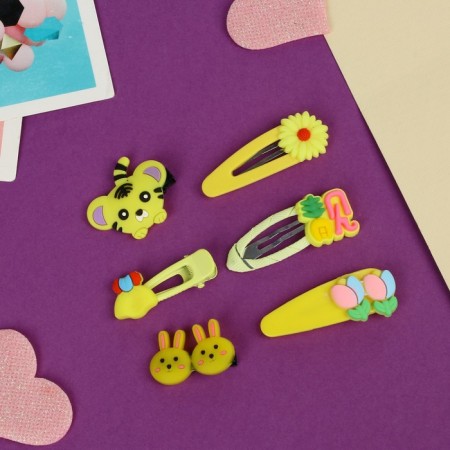 Hair set "Little Joy" (14 pcs) Tigerok, yellow-1