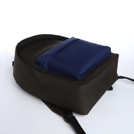 Sports backpack from textiles on lightning, Textura, 20 liters, khaki color/blue-2