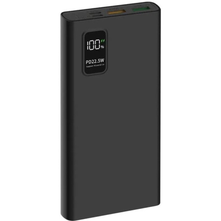 External Pero PB05, 10,000 mAh, 2 USB, 5 A, display, black-1