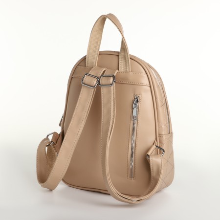 Women's backpack on lightning, beige color-2