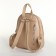 Women's backpack on lightning, beige color