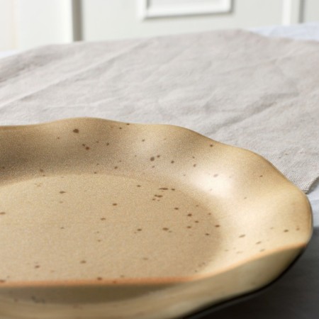 Ceramic plate "Self -Ceeter", 21.5 cm, beige color-4