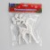 Christmas tree decoration "Deer with the horns-outlets" 9x13.5 cm, white