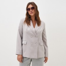 Jacket women's double-breasted Mist Plus-Size, r.54, beige