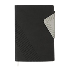 Leduced Diary, 205x150 mm 168 sheets, leatherette, block 70 g/m2, lies, magnetic refuge, gray